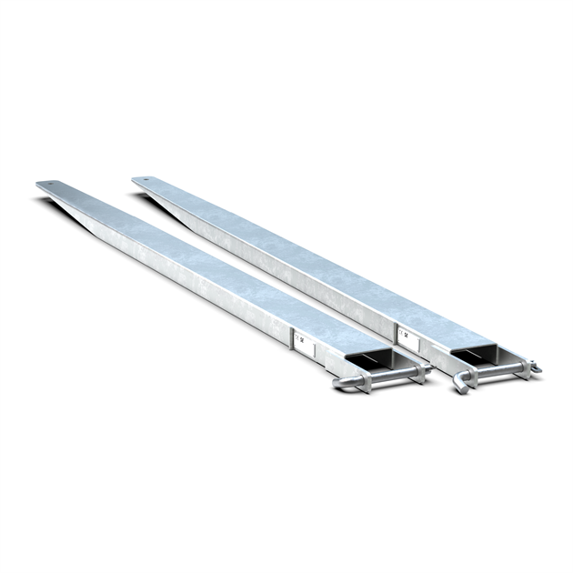 Fork Extension 2500, Galvanized#Existing Fork 100x40-1600mm, Pair